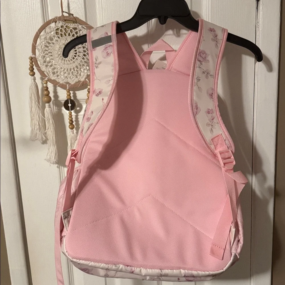 LoveShackFancy x yoobi Pink Floral Quilted Kids Backpack